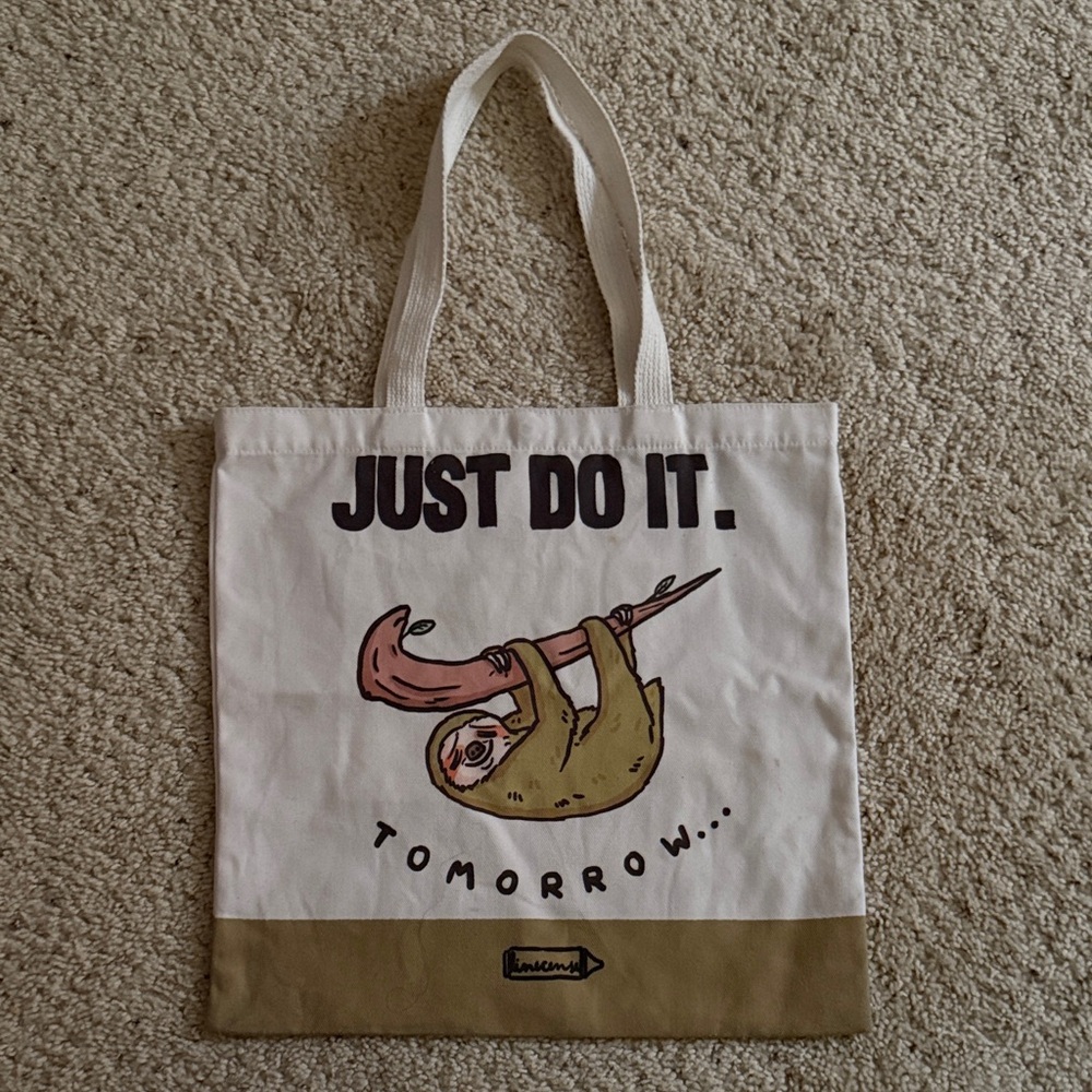 Sloth Graphic Tote Bag made in Bangkok